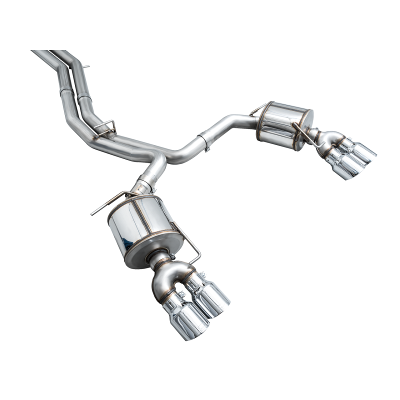 AWE Tuning 19-23 Audi C8 S6/S7 2.9T V6 AWD Touring Edition Exhaust - Chrome Silver Tips