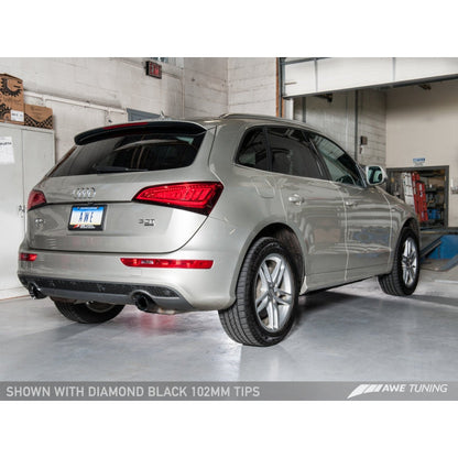 AWE Tuning Audi 8R Q5 3.0T Touring Edition Exhaust Dual Outlet Diamond Black Tips