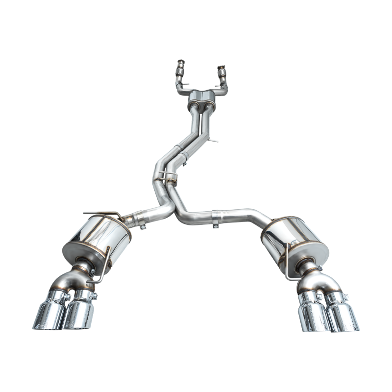 AWE Tuning 19-23 Audi C8 S6/S7 2.9T V6 AWD Touring Edition Exhaust - Chrome Silver Tips