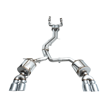 AWE Tuning 19-23 Audi C8 S6/S7 2.9T V6 AWD Touring Edition Exhaust - Chrome Silver Tips