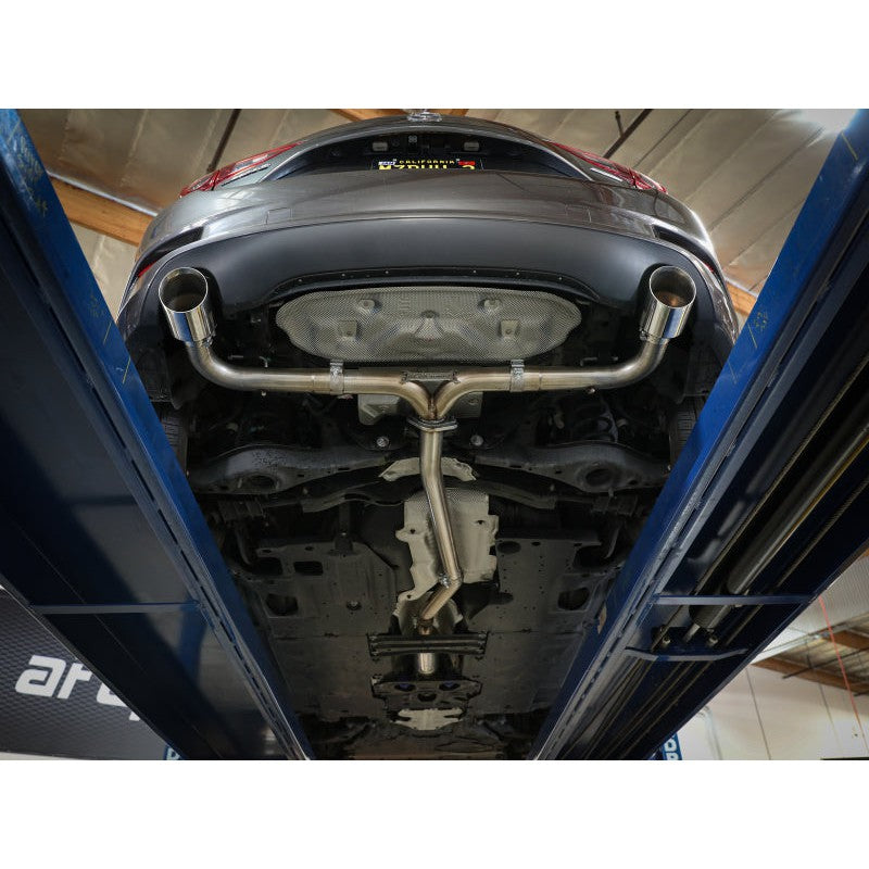 aFe Takeda 2-1/2in 304 SS Cat-Back Exhaust w/ Blue Flame Tips 14-18 Mazda 3 L4 2.0L/2.5L