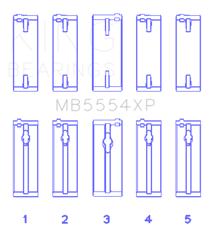 King Engine Bearings Toyota 3SGTE Performance Main Bearing Set - Size STD