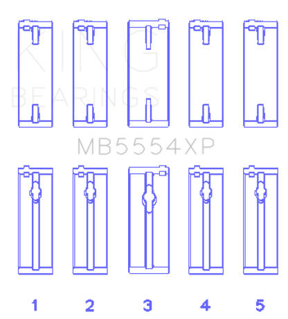 King Engine Bearings Toyota 3SGTE Performance Main Bearing Set - Size STD