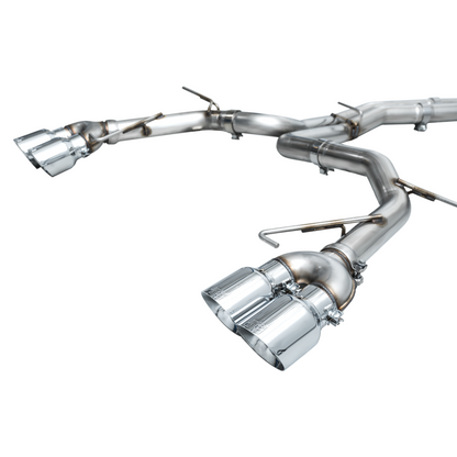 AWE Tuning 19-23 Audi C8 S6/S7 2.9T V6 AWD Track Edition Exhaust - Chrome Silver Tips