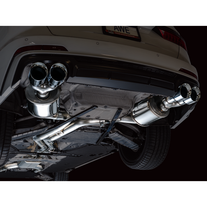 AWE Tuning 19-23 Audi C8 S6/S7 2.9T V6 AWD Touring Edition Exhaust - Chrome Silver Tips