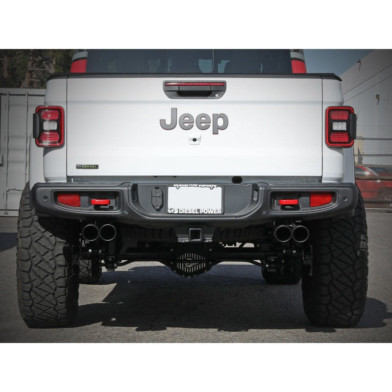aFe Vulcan Series 3in 304SS DPF-Back 21 Jeep Gladiator V6-3.0L (td) Dual Black Tip