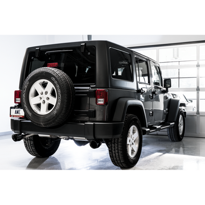 AWE Tuning 07-18 Jeep Wrangler JK/JKU 3.6L Tread Edition Axle-Back Dual Exhaust - Diamond Black Tips