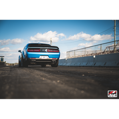 AWE Tuning 2015+ Dodge Challenger 6.4L/6.2L SC Track Edition Exhaust - Quad Chrome Silver Tips