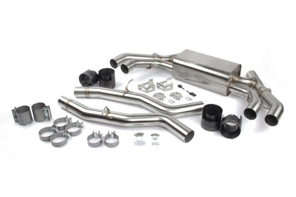 Dinan 20-25 BMW X3 M/X4 M (F97/F98) Free Flow Axleback Exhaust System - Black Tips