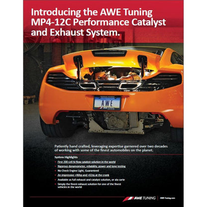 AWE Tuning McLaren MP4-12C Performance Exhaust - Machined Tips
