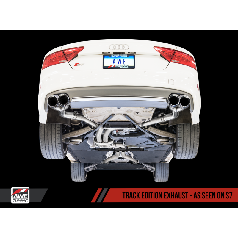 AWE Tuning Audi C7 / C7.5 S6 4.0T Track Edition Exhaust - Chrome Silver Tips