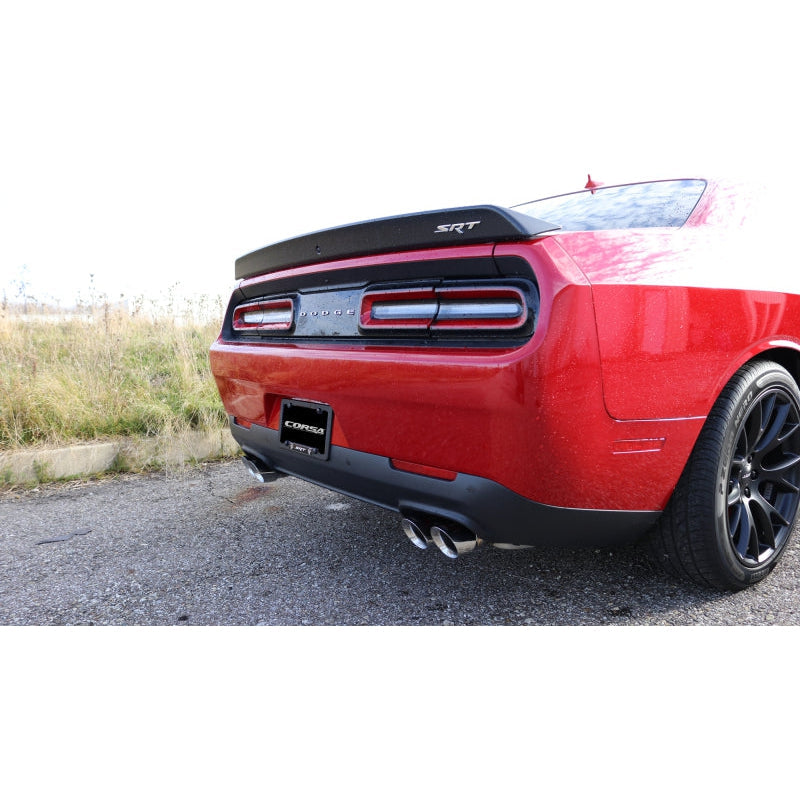 Corsa 15-17 Dodge Challenger Hellcat Dual Rear Exit Sport Exhaust w/ 3.5in Polished Tips