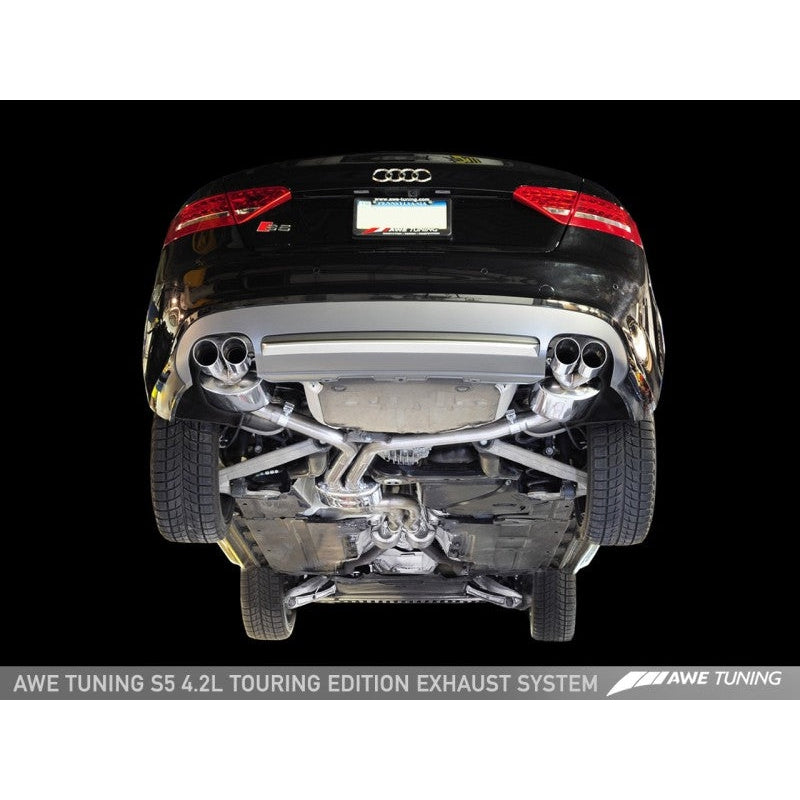 AWE Tuning Audi B8 S5 4.2L Touring Edition Exhaust System - Diamond Black Tips