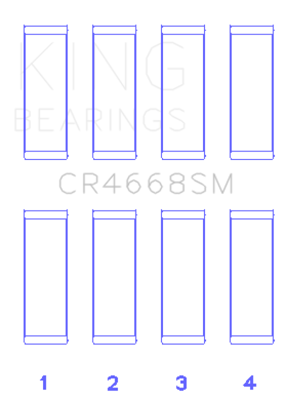 King Chrysler/Mitsubishi/Hyundai/Kia World Engine (Size 0.25 Oversized) Connecting Rod Bearing Set