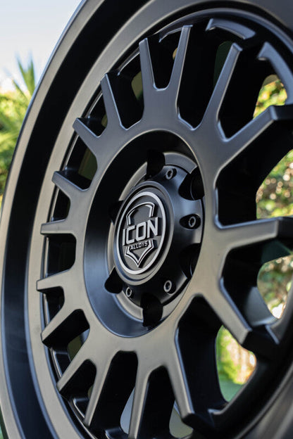 ICON Anza 17x8.5 6x5.5 25mm Offset 5.75in BS 95.1mm Hub Bore Satin Black Wheel