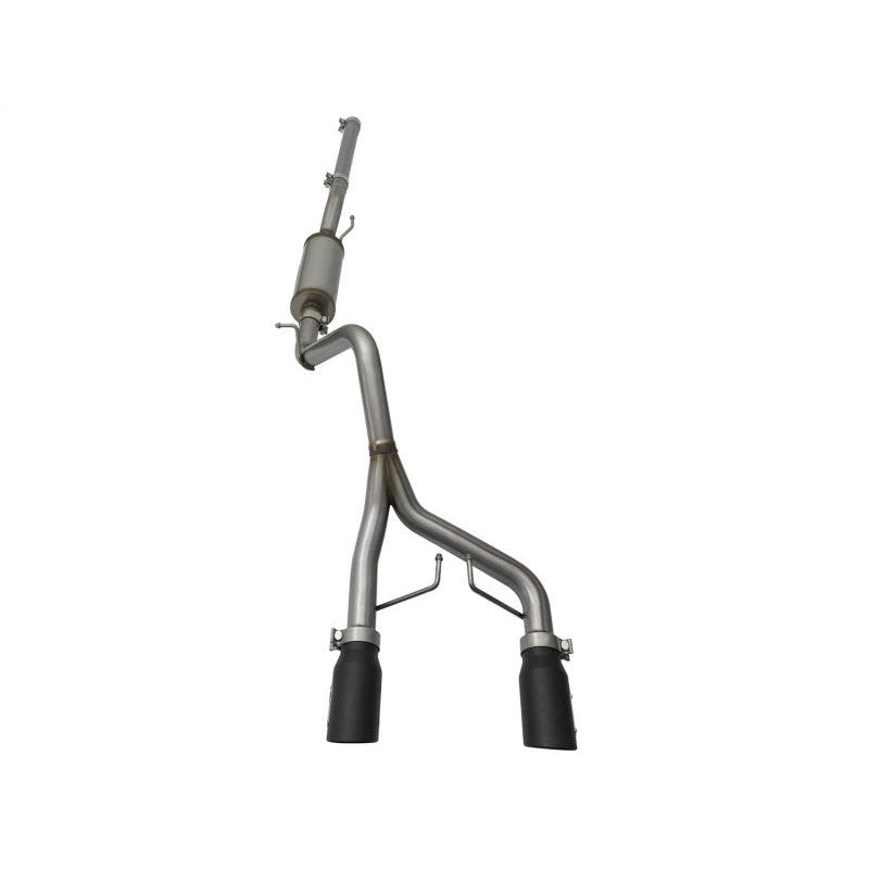aFe Rebel Series CB 2.5in Dual Center Exit SS Exhaust w/ Black Tips 07-15 Jeep Wrangler 3.6L/3.8L V6