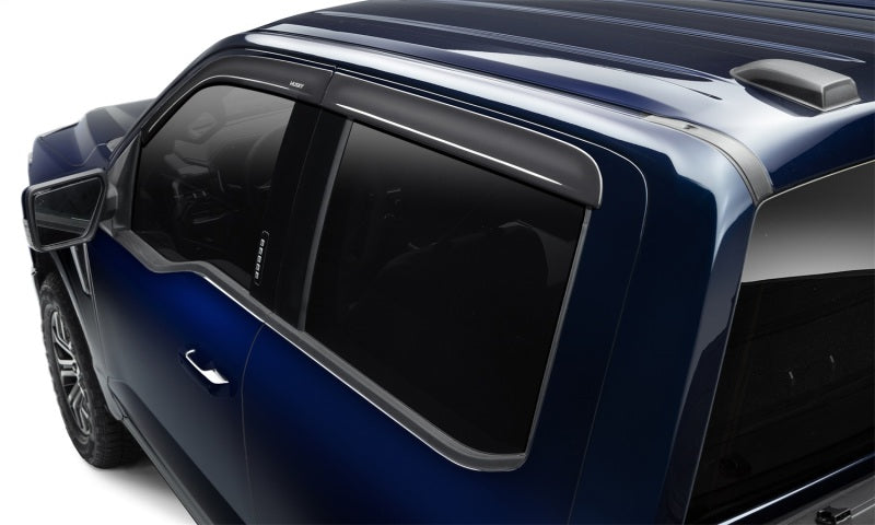 Husky Liners 19-24 Chevrolet Silverado/GMC Sierra 1500 DC Ventvisor Low Profile (4pc) - Smoke