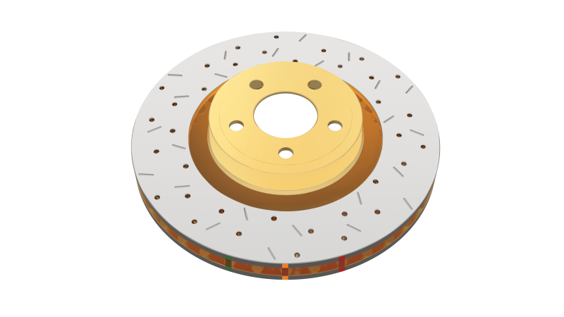 DBA 8/98+ Nissan Skyline R34 GTT Front Cross Drilled Slotted 4000 Series Rotor