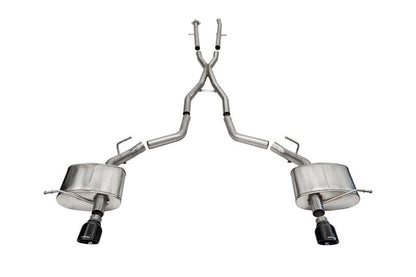 Corsa 2011-2025 Dodge Durango Xtreme 2.5in Cat-Back Dual Rear Exit w/ Single 4.5in Black PVD Tips