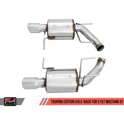 AWE Tuning S197 Mustang GT Axle-back Exhaust - Touring Edition (Chrome Silver Tips)