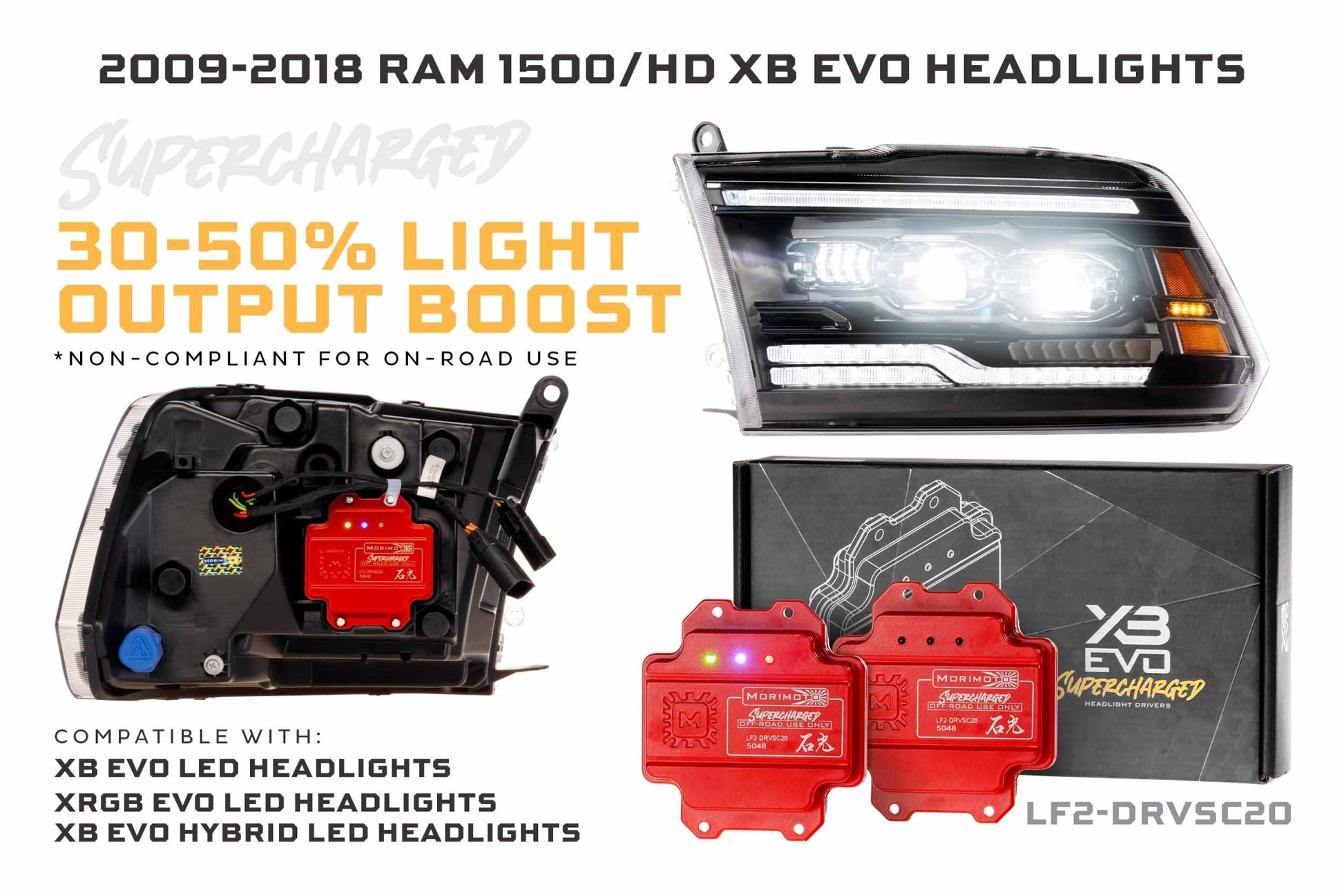 09 - 18 Dodge Ram: Morimoto XRGB Evo Headlights - Headlights - Morimoto