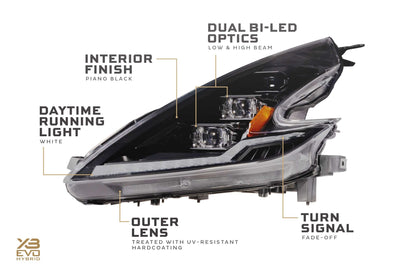 09 - 21 Nissan 370Z: Morimoto XB Evo Hybrid Headlights (Set) - Headlights - Morimoto