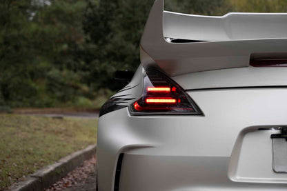 09 - 21 Nissan 370Z: Morimoto XB LED Tail Lights (Gen II / Black Red / Set) - Tail Lights - Morimoto