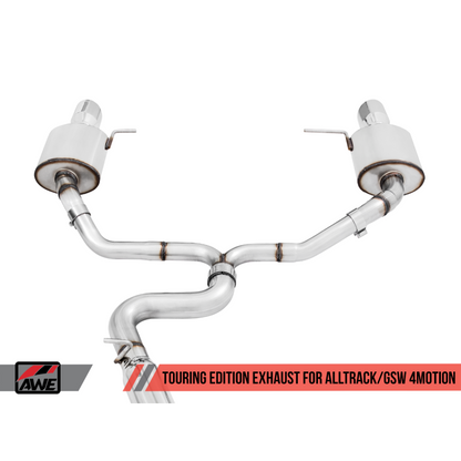 AWE Tuning VW MK7 Golf Alltrack/Sportwagen 4Motion Touring Edition Exhaust - Polished Silver Tips