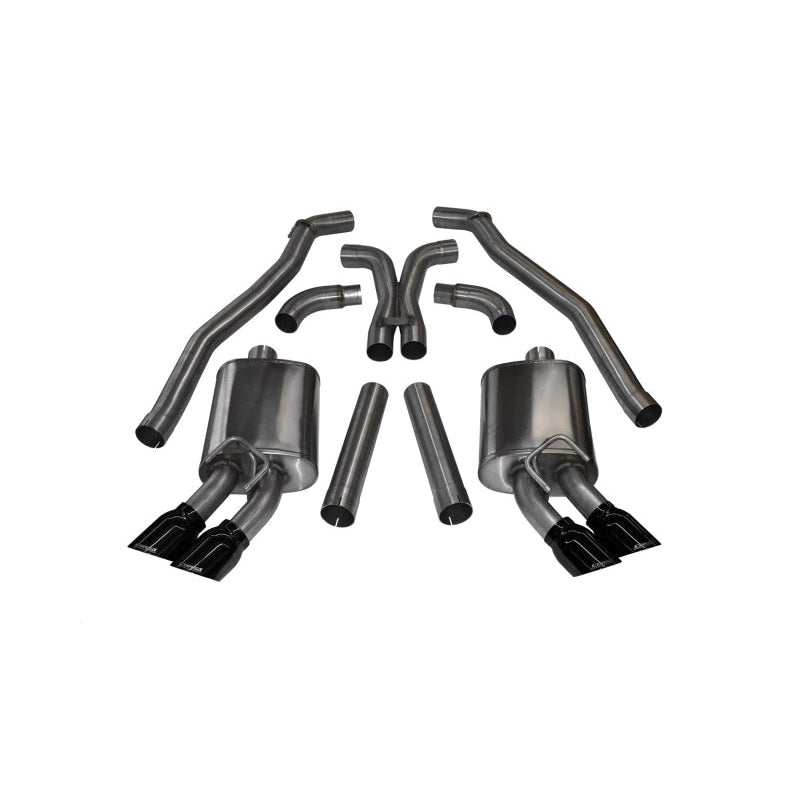 Corsa 12-13 Chevrolet Camaro Coupe ZL1 6.2L V8 Black Sport Cat-Back + XO Exhaust