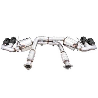 AWE Tuning 2020 Chevrolet Corvette (C8) Touring Edition Exhaust - Quad Diamond Black Tips
