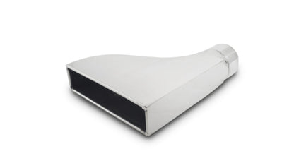 Vibrant 7.75in x 1.875in Rectangular SS Exhaust Tip (Camaro Style) - with 2.5in Inlet