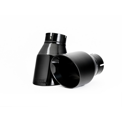 AWE Tuning Audi B9 A5 Touring Edition Exhaust Dual Outlet - Diamond Black Tips (Includes DP)
