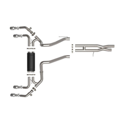 aFe Vulcan Series 2.5in 304SS Cat-Back Exhaust 2021+ Jeep Wrangler 392 6.4L w/ Polished Tips