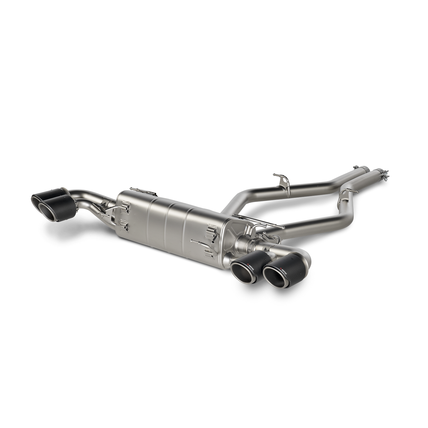 Akrapovič Slip-On Line Exhaust (Titanium) w/Carbon Tips - 2017+ Alfa Romeo Stelvio Quadrifoglio