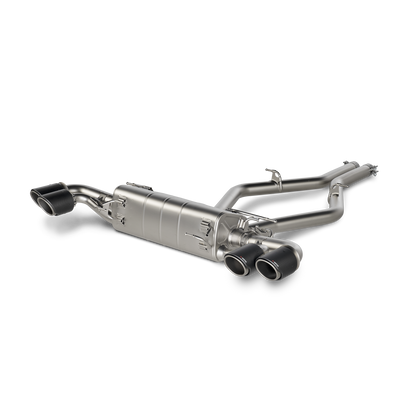 Akrapovič Slip-On Line Exhaust (Titanium) w/Carbon Tips - 2017+ Alfa Romeo Stelvio Quadrifoglio