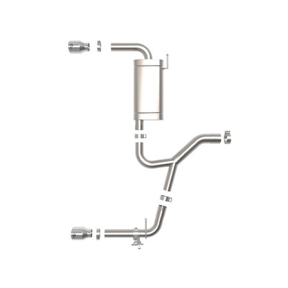 aFe MACH Force-Xp 3 to 2-1/2 IN SS Axle-Back Exhaust w/Polished Tip - 15-22 BMW X1