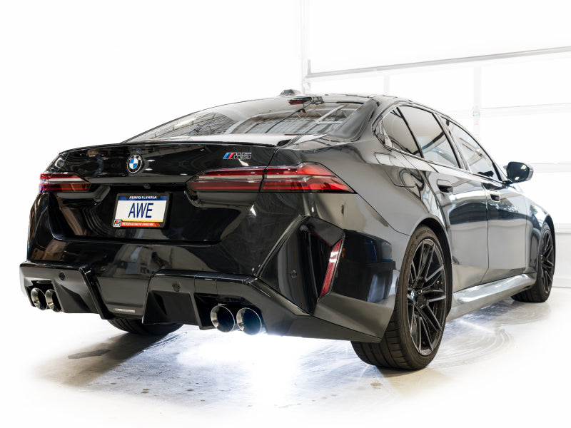 AWE Tuning BMW G90/G99 M5 Track Edition Cat-Back Exhaust - Chrome Silver Tips