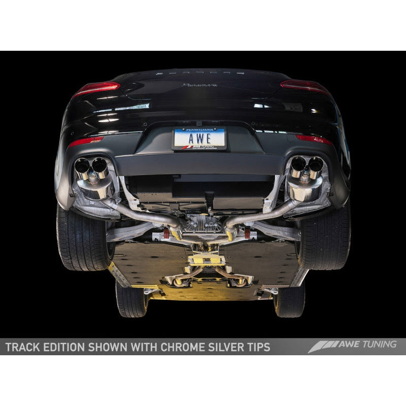 AWE Tuning Panamera 2/4 Track Edition Exhaust (2011-2013) - w/Chrome Silver Tips