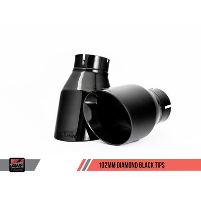 AWE Tuning Porsche 991 GT3 / RS Center Muffler Delete - Diamond Black Tips