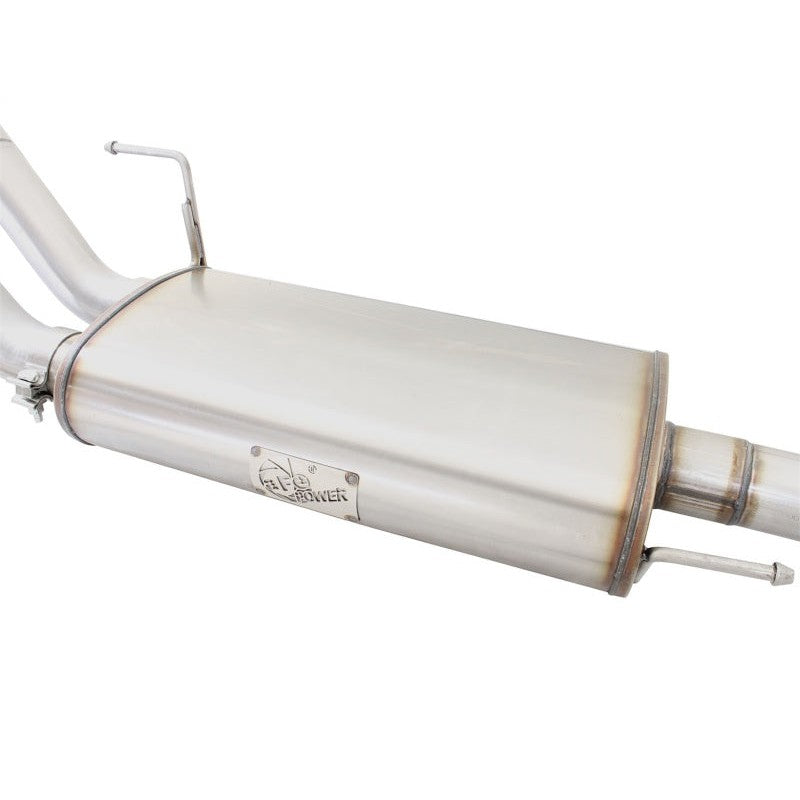 aFe MACHForce XP Exhaust 3in SS Dual Side Exit CB w/ Polish Tips 15 Ford F150 Ecoboost V6-2.7L/3.5L