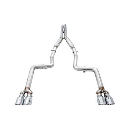 AWE Tuning 2017+ Dodge Challenger 5.7L Track Edition Exhaust - Chrome Silver Quad Tips