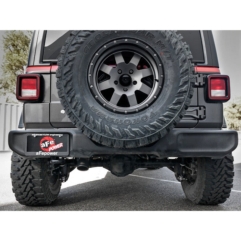 aFe MACH Force-Xp Axle-Back Hi-Tuck Exhaust System w/Black Tip 18-19 Jeep Wrangler (JL) V6 3.6L