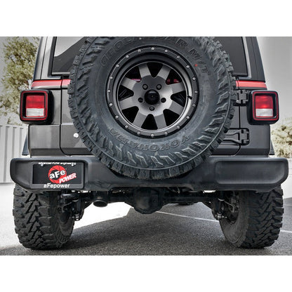aFe MACH Force-Xp Axle-Back Hi-Tuck Exhaust System w/Black Tip 18-19 Jeep Wrangler (JL) V6 3.6L
