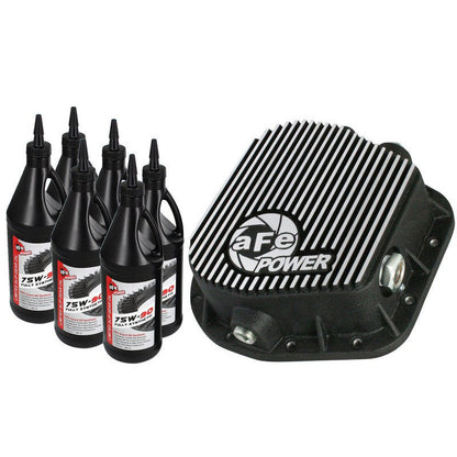 aFe Power Rear Diff Cover (Machined) 12 Bolt 9.75in 97-16 Ford F-150 w/ Gear Oil 4 QT