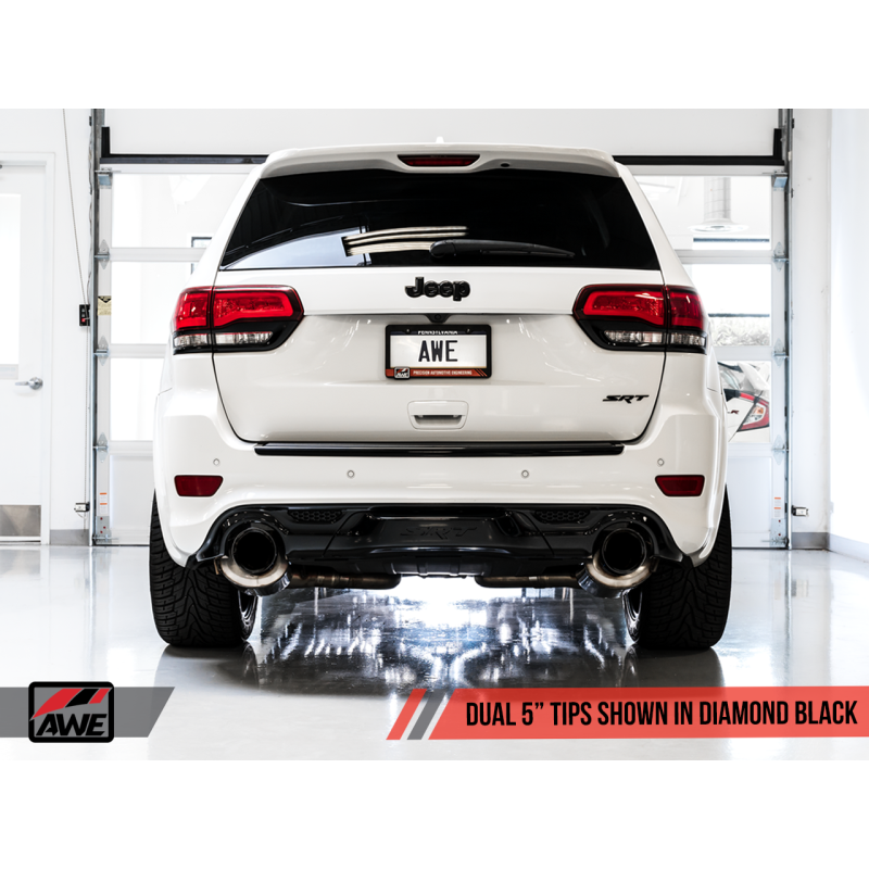 AWE Tuning 2020 Jeep Grand Cherokee SRT Touring Edition Exhaust - Diamond Black Tips