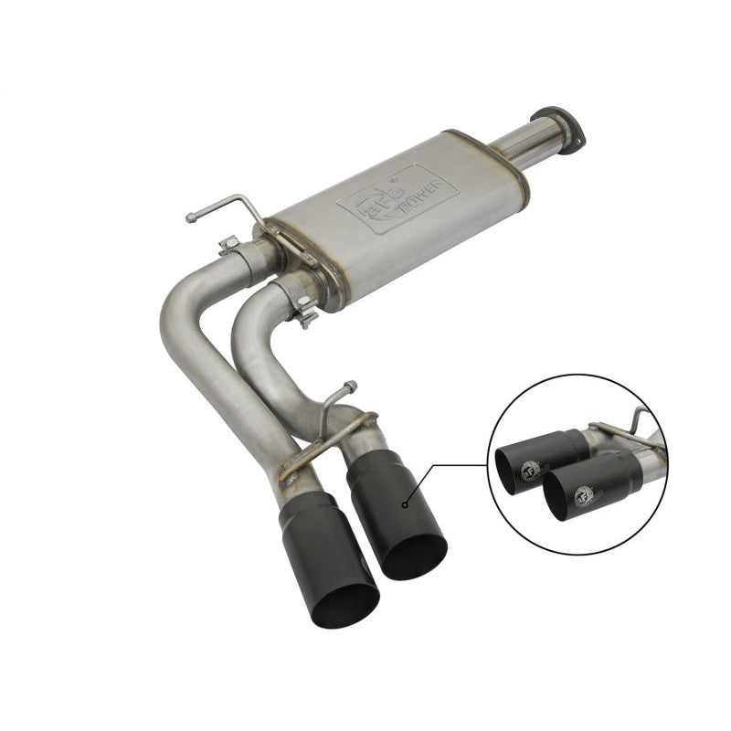 aFe Rebel Exhausts Cat-Back SS 16 Toyota Tacoma V6-3.5L w/ Black Tips
