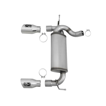 aFe Rebel Series 2.5in 409 SS Axle-Back Exhaust w/Polished Tips 07+ Jeep Wrangler (JK) V6 3.6L/3.8L