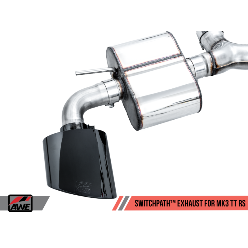 AWE Tuning SwitchPath Exhaust with Diamond Black RS-Style Tips - 18-19 Audi TTRS