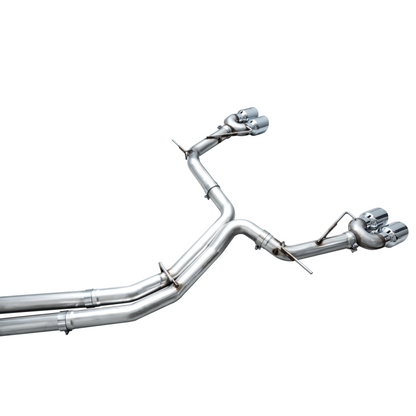 AWE Tuning 19-23 Audi C8 S6/S7 2.9T V6 AWD Track Edition Exhaust - Chrome Silver Tips