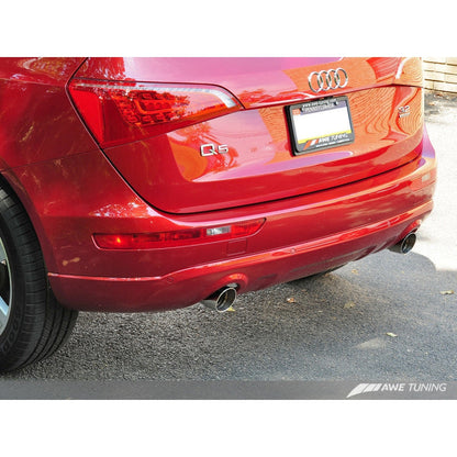 AWE Tuning Audi 8R Q5 3.2L Non-Resonated Exhaust System (Downpipe-Back) - Polished Silver Tips
